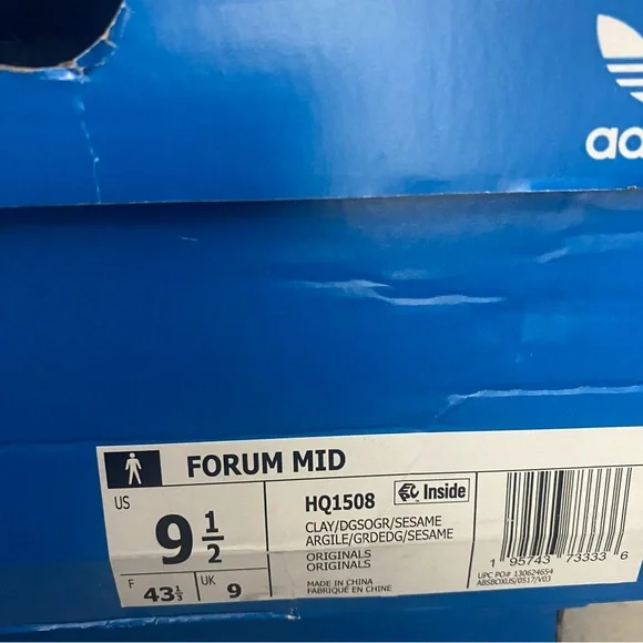 Adidas Forum Mid Clay/Dark Gray/Sesame Unisex Shoes Sneakers Men Sz - Picture 13 of 13